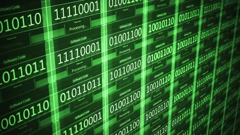 Green Antivirus Code flickering on network V1 Stock Footage 101928037