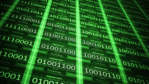 Green Antivirus Code flickering on network V2 Stock Footage 101928124