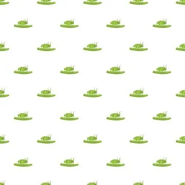 Green aphid insect pattern on white background Stock Illustration