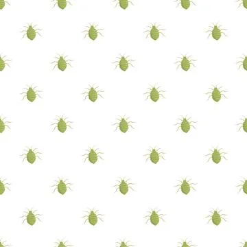 Green aphid pest insect repeating pattern background Illustration