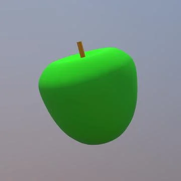 Green Apple 3D Rendering Illustration Stockillustratie