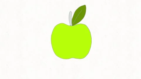 Green Apple Animation Stock Footage 335474991