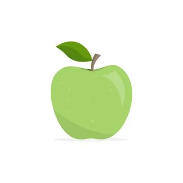 Green apple. Appetizing fruit. Vector illustration Illustrazione stock