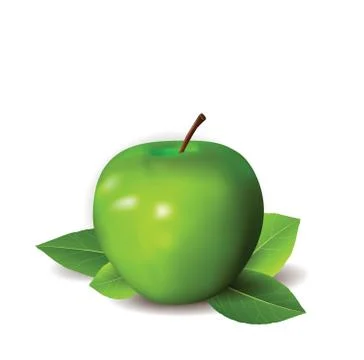 Green apple background Stock Illustration