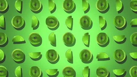 Green Apple Background Loop Stock Footage 247795093