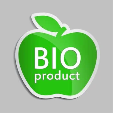 Green apple BIO logo. second Stock Illustration