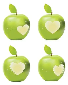 Green Apple Bite Illustrazione stock