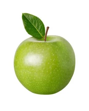 Green apple with a clipping path Foto stock