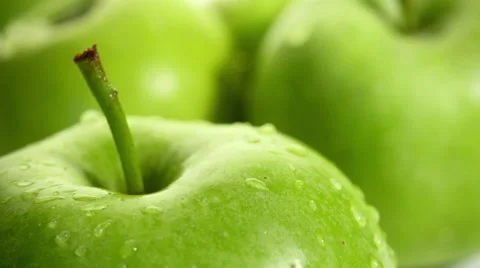 Green apple close-up Stock Footage 66861358