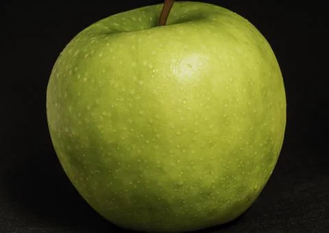 A green apple up close Stock Photos