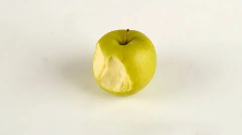 Green Apple Eaten Video stock 11897137