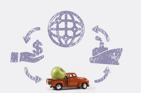 Green apple to export Stock Photos