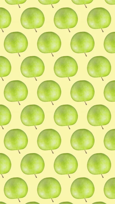Green apple fruit motion design animation Stock Footage 233010950