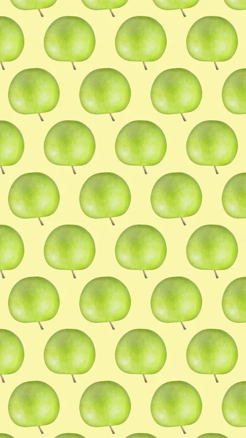 Green apple fruit motion design animation Stock Footage 233011879