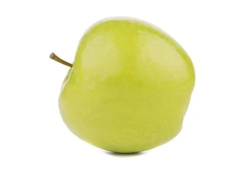 Green apple fruit on white background Stock Photos