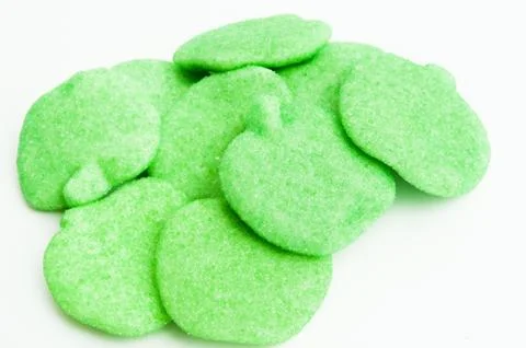 Green Apple Gummies Fotos Stock