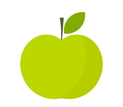 A green apple icon. Vector illustration. Stock Illustration