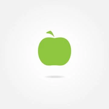 Green apple icon. Vector illustration. Stock Illustration