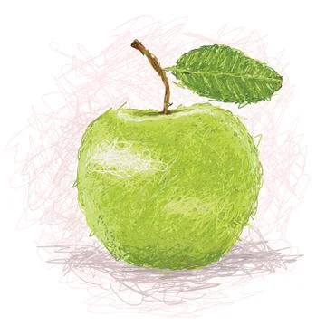 Green apple Stock Illustration