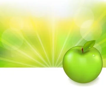 Green apple Stock Illustration