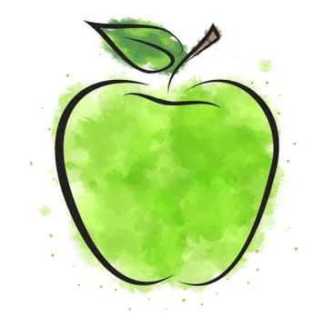 Green apple Stock-Illustration