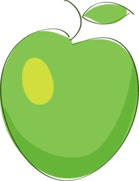 Green apple Stock Illustration