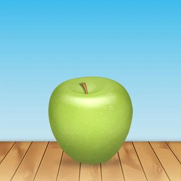 Green apple Stock Illustration