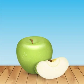 Green apple Stock Illustration