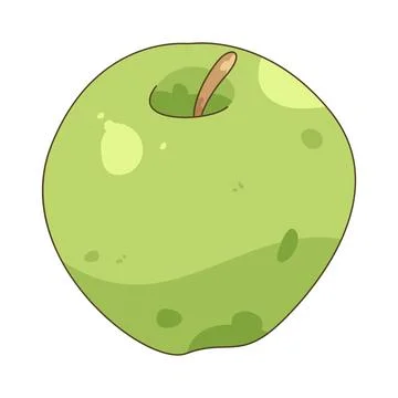 Green apple Stock Illustration