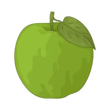 Green apple illustration Stock Illustration