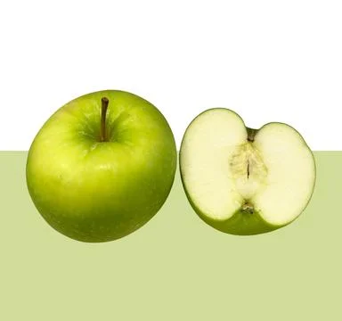 Green apple on isolate 016 Stock Photos