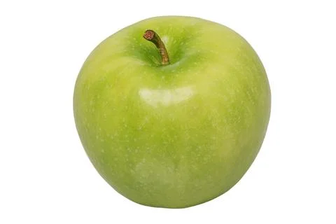 Green apple isolate on white background. Ripe green apple fruit. Foto stock