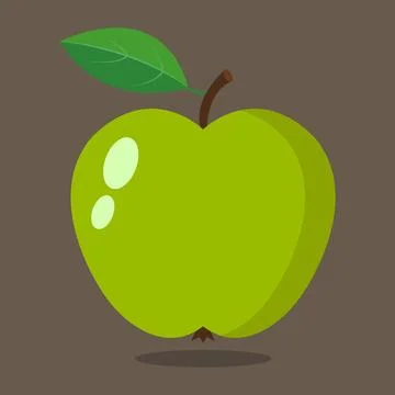 Green apple isolated on background. Illustrazione stock