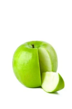 Green apple isolated Stock Photos