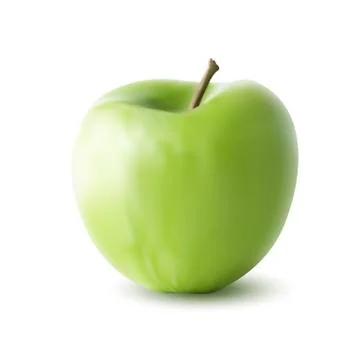 Green apple isolated on white background Stock Illustration
