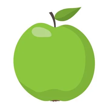 Green apple isolated on white background イラスト素材