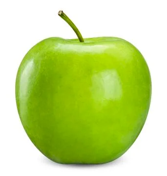 Green apple isolated on white clipping path Stock Photos