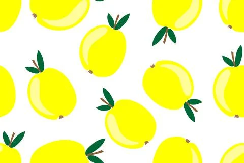 Green apple pattern. Seamless decorative background with green apples. Bright Stock Illustration