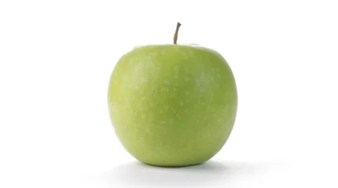 Green apple rotating Stock Footage 7752054
