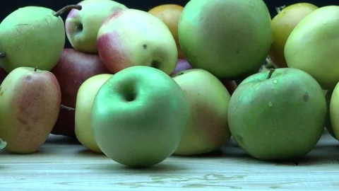 Green apple rotation Stock Footage 83161337