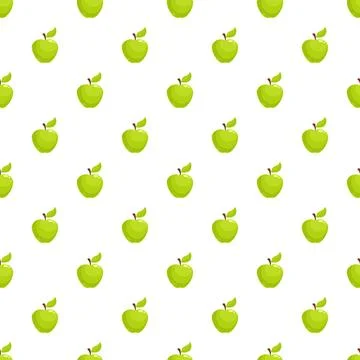 Green apple seamless pattern for healthy fruit background 스톡 일러스트