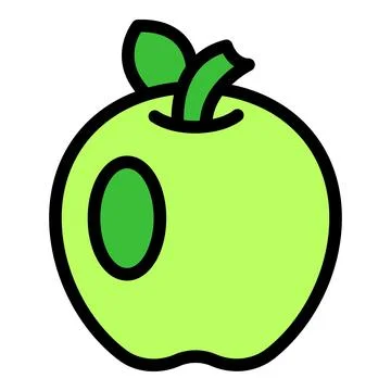Green apple showing number zero, nutrition and educational concept Illustrazione stock