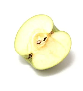 Green apple slice Stock Photos