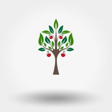 Green apple tree. Stock Illustration