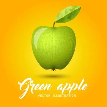 Green Apple vector illustration Stock Illustration