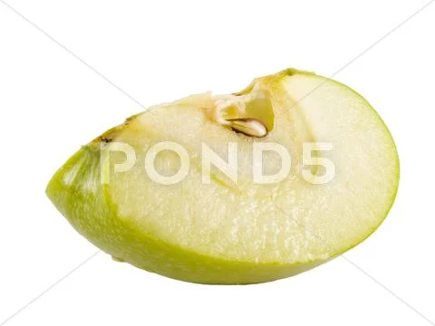 Green apple wedge Stock Photos