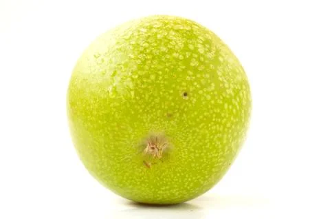 Green apple on a white background Stock Photos