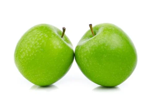 Green apple on white background Stock Photos