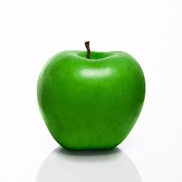 Green apple on a white background Stock Photos