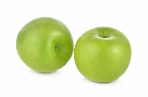 Green apple on white background Stock Photos